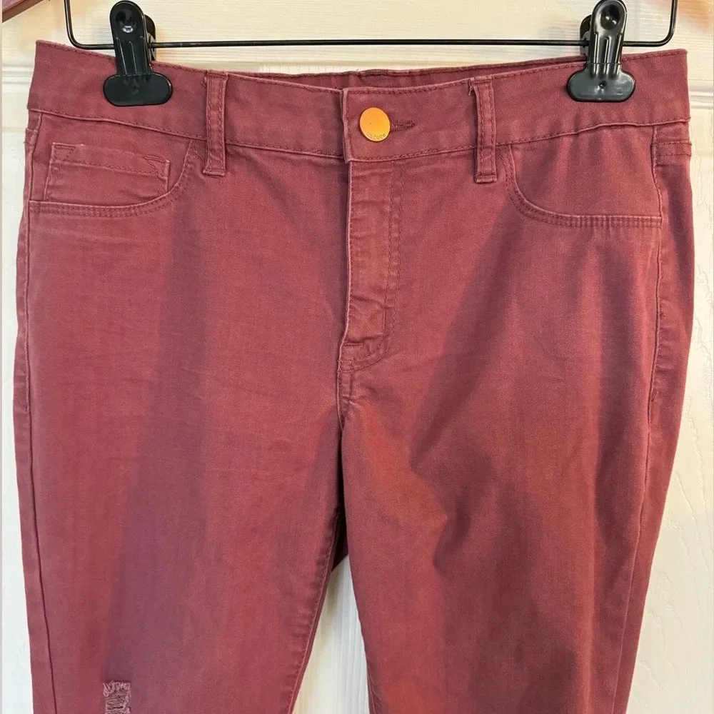 REFUGE Distressed Mauve Skinny Jeans - Size 8